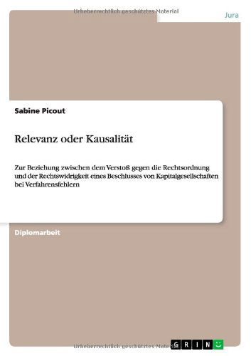 Cover for Picout · Relevanz oder Kausalität (Book) [German edition] (2013)