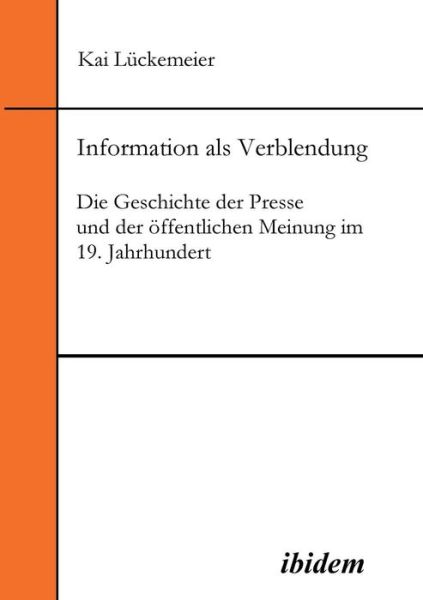 Cover for Lückemeier · Information als Verblendung (Book) (2001)