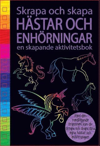 Cover for Malin Berthelson · Skapa och skrapa: Hästar och enhörningar : en skapande aktivitetsbok (Spiralbuch) (2017)