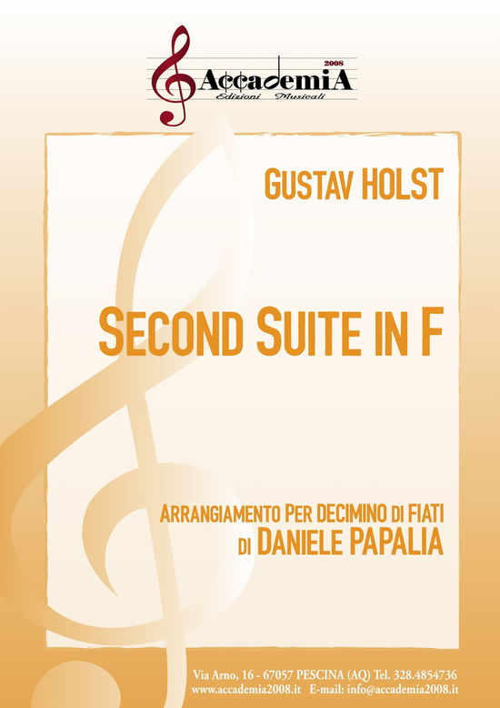 Cover for Gustav Holst · Second Suite In F. Arrangiamento Per Decimino Di Fiati. Partitura (Book)