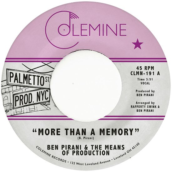 Cover for Ben Pirani · More Than A Memory (7&quot;) (2021)