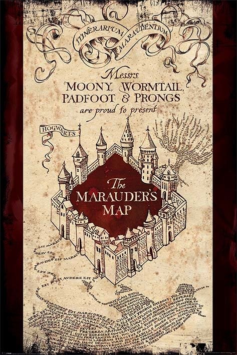 HARRY POTTER - Poster 61x91 - The Marauders Map - Harry Potter: Pyramid - Merchandise - Pyramid Posters - 5050574339216 - 1. Februar 2021