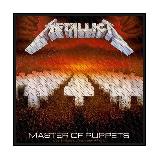 Metallica Standard Woven Patch: Master of Puppets - Metallica - Merchandise - PHD - 5055339746216 - 19. august 2019