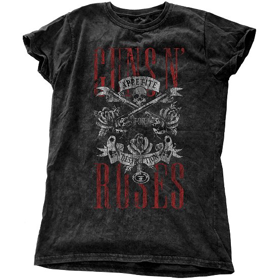 Guns N' Roses Ladies Snow Wash Tee: Appetite for Destruction - Guns N' Roses - Merchandise - MERCHANDISE - 5055979980216 - February 28, 2017