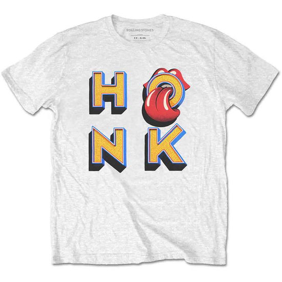 Cover for The Rolling Stones · The Rolling Stones Unisex T-Shirt: Honk Letters (White) (T-shirt) [size XL] [White - Unisex edition] (2019)