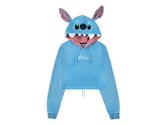 Cover for Disney: Lilo &amp; Stitch · Stitch Novelty Cropped Blue (Felpa Con Cappuccio Donna Tg. M) (N/A)