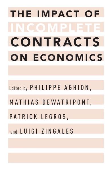 Cover for Philippe Aghion · The Impact of Incomplete Contracts on Economics (Pocketbok) (2016)