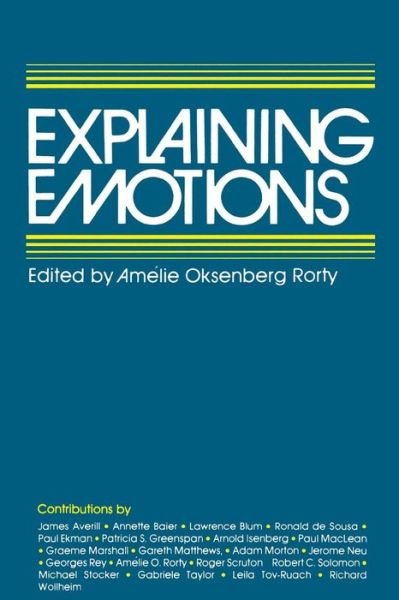 Cover for Rorty · Explaining Emotions - Topics in Philosophy (Taschenbuch) (1980)