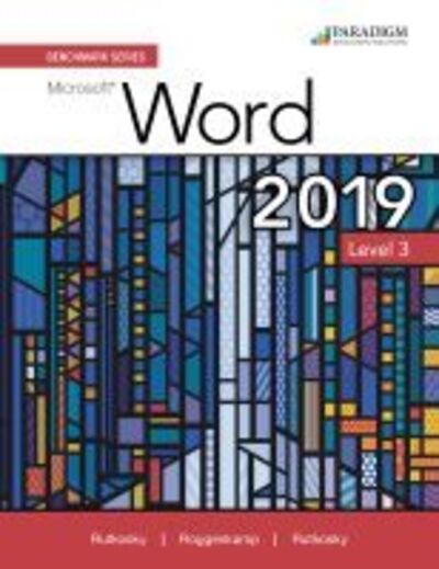 Cover for Nita Rutkosky · Benchmark Series: Microsoft Word 2019 Level 3: Review and Assessments Workbook (Taschenbuch) (2020)