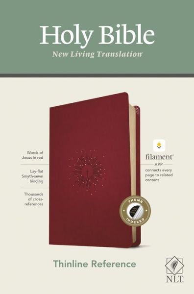 Cover for Tyndale · NLT Thinline Reference Bible, Filament Enabled Edition (Red Letter, LeatherLike, Berry, Indexed) (Bog) (2020)