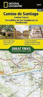 Cover for National Geographic Maps · Camino de Santiago - Camino France Map 3 of 4: Terradillos de los Templarios to Ponferrada - National Geographic Trails Illustrated Map (Kort) [2024th edition] (2024)