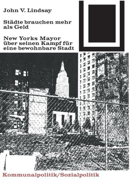 Cover for Lindsay · Städte brauchen mehr als Geld (Bog) (1971)