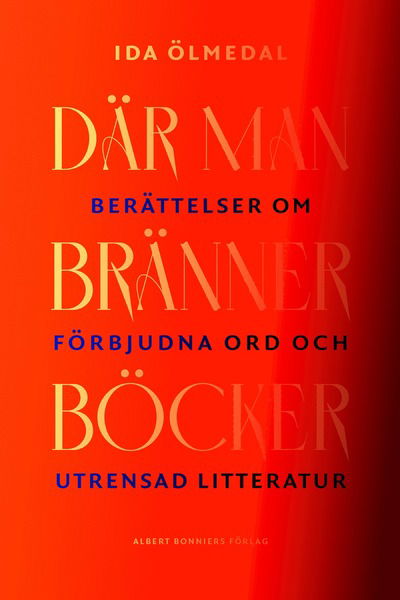 Cover for Ida Ölmedal · Där man bränner böcker : Berättelser om förbjudna ord och utrensad litterat (Bound Book) (2024)