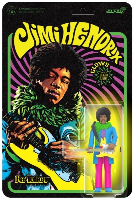 Jimi Hendrix Reaction Figures - Jimi Hendrix Blacklight (Are You Experienced) - The Jimi Hendrix Experience - Marchandise - SUPER 7 - 0840049834217 - 11 octobre 2023