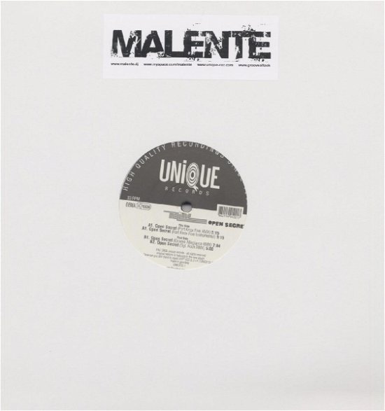 Cover for Malente · Open Secret (12&quot;) (2007)