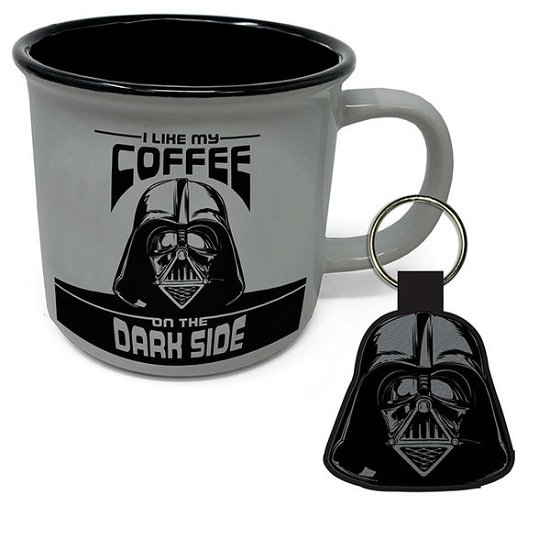 Star Wars I Like My Coffee On The Dark Side Campfire Mug & Keyring - Star Wars - Merchandise - STAR WARS - 5050293859217 - November 15, 2021