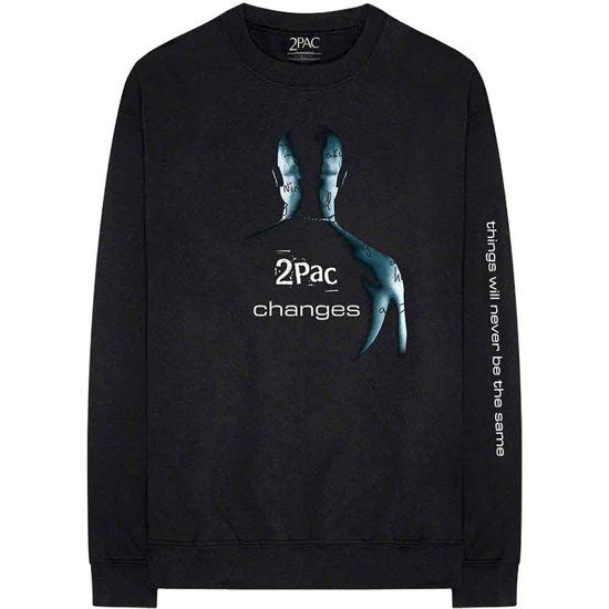 Cover for Tupac · Tupac Unisex Long Sleeve T-Shirt: Changes (Sleeve Print) (Kläder) [size M] [Black - Unisex edition]