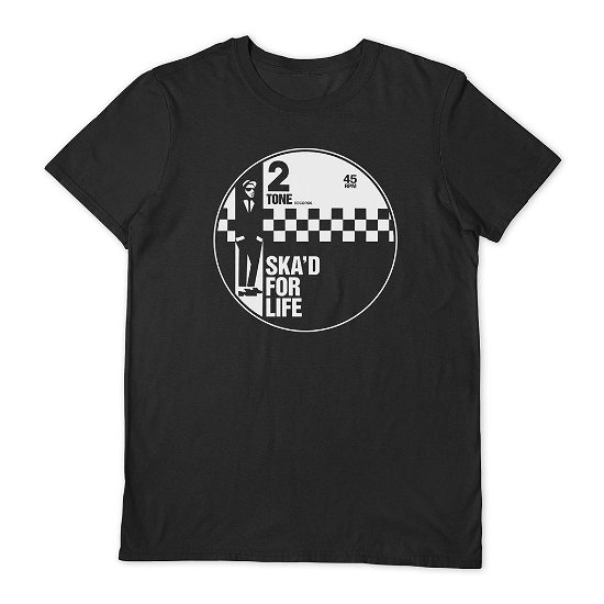 Ska For Life Black Small T-Shirt - 2 Tone - Produtos - 2 TONE - 5056480314217 - 
