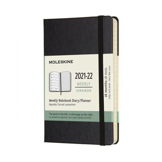 Moleskine 2022 18-Month Weekly Pocket Hardcover Notebook: Black - Moleskine - Books - MOLESKINE - 8056420856217 - March 18, 2021