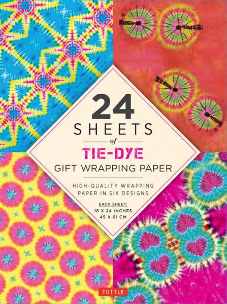 Cover for 24 Sheets of Tiedye Gift Wrappin · Tie-Dye Gift Wrapping Paper - 24 sheets: 18 x 24&quot; (45 x 61 cm) Wrapping Paper (Paperback Book) (2021)