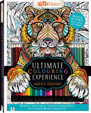 Cover for Hinkler Pty Ltd · Ultimate Colouring Experience: Majestic Creatures Kit - Art Maker (Book) (2019)