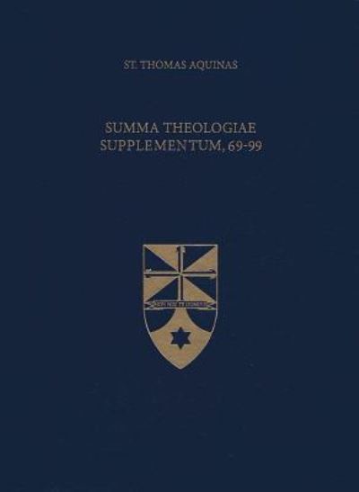 Cover for Saint Thomas Aquinas · Summa Theologiae Supplementum 69-99 (Imitation Leather Bo) (2017)