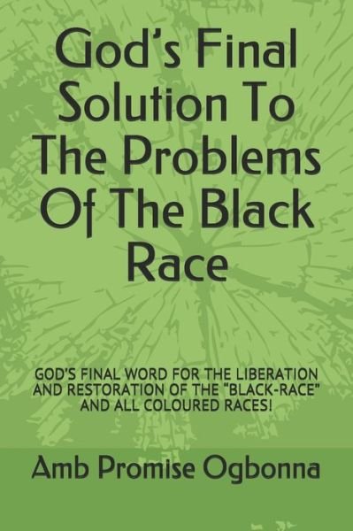 Cover for Amb Promise Ogbonna · God's Final Solution To The Problems Of The Black Race (Paperback Book) (2019)