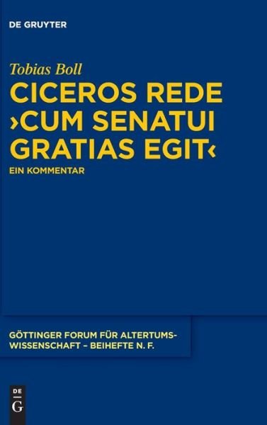 Cover for Boll · Ciceros Rede &quot;cum senatui gratias (Book) (2019)