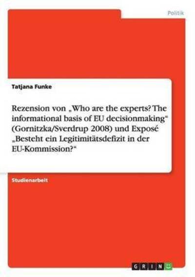 Rezension von "Who are the expert - Funke - Bøker -  - 9783640915217 - 2. mars 2016