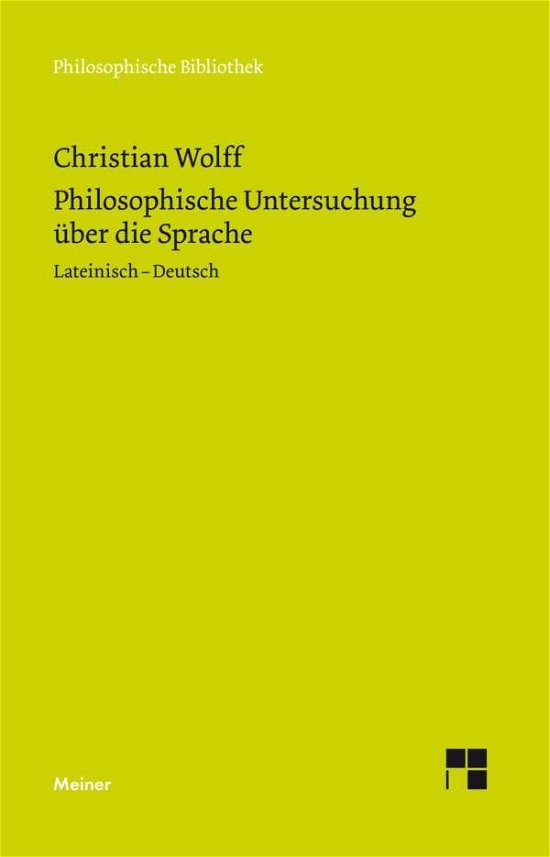 Cover for Wolff · Philosophische Untersuchung über (Book)