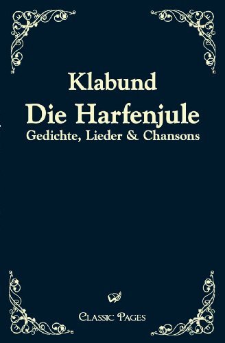 Cover for Klabund · Die Harfenjule (Paperback Bog) [German edition] (2010)