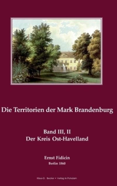 Cover for Ernst Fidicin · Territorien der Mark Brandenburg (Hardcover Book) (2015)