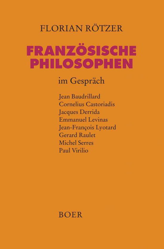 Cover for Rötzer · Französische Philosophen im Gesp (Book)