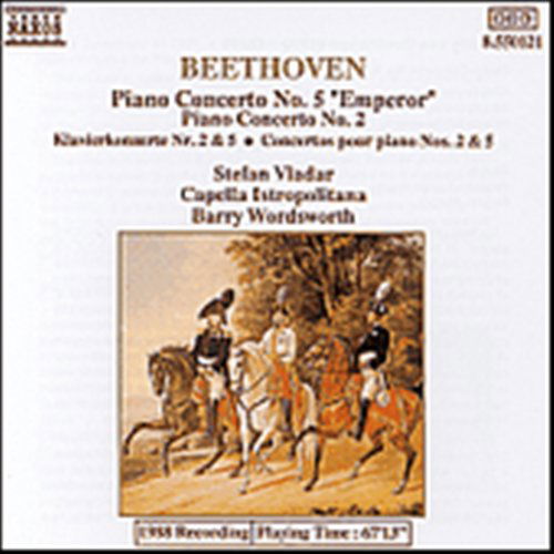 BEETHOVEN: Piano Conc. 2&5 - Vladar / Wordsworth / Cib - Música - Naxos - 4891030501218 - 22 de março de 1991