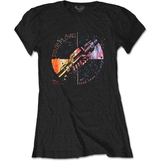 Pink Floyd Ladies T-Shirt: Machine Greeting Orange - Pink Floyd - Marchandise -  - 5056170645218 - 