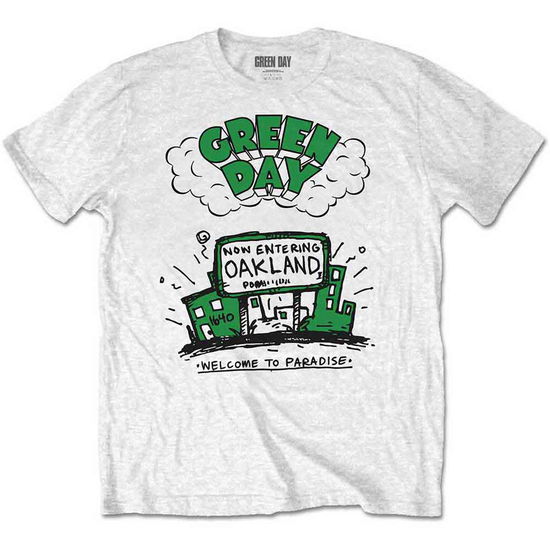 Cover for Green Day · Green Day Kids T-Shirt: Welcome to Paradise (5-6 Years) (T-shirt) [size 5-6yrs] [White - Kids edition]