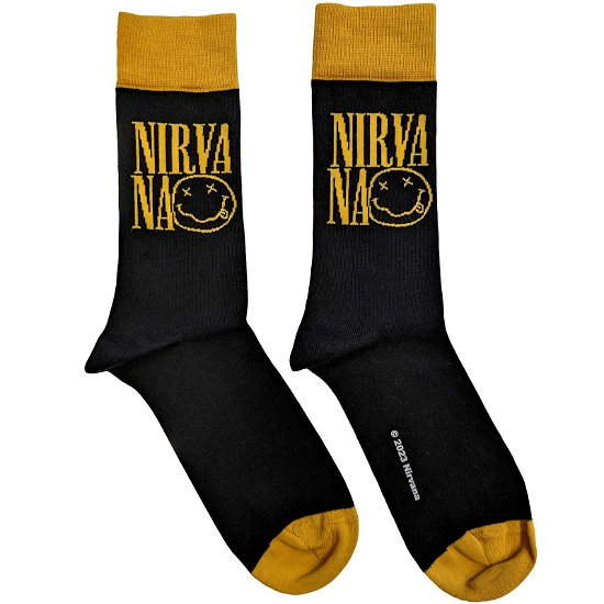 Cover for Nirvana · Nirvana Unisex Ankle Socks: Logo Stacked (UK Size 7 - 11) (CLOTHES) [size M]