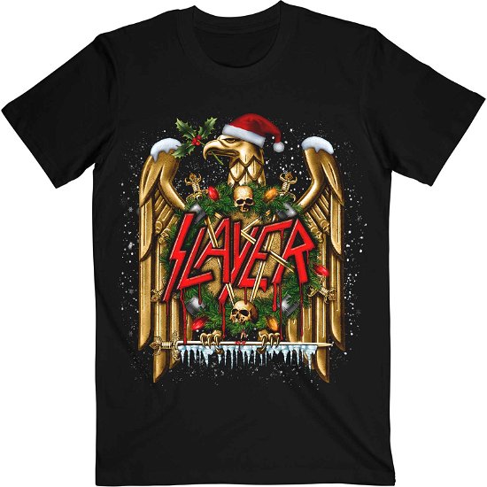 Slayer Unisex T-Shirt: Holiday Eagle - Slayer - Koopwaar -  - 5056737200218 - 