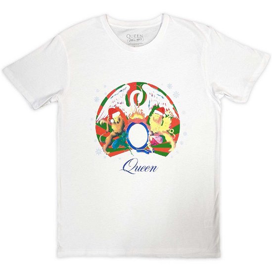 Queen Unisex T-Shirt: Snowflake Crest - Queen - Merchandise -  - 5056737213218 - 