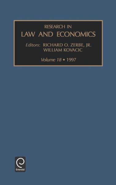 Cover for William Kovic · Research in Law and Economics - Research in Law and Economics (Hardcover Book) (1997)