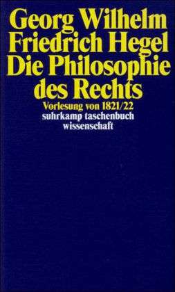 Suhrk.TB.Wi.1721 Hegel.Vorles.Rechtsphi - G W F Hegel - Böcker -  - 9783518293218 - 