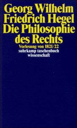 Cover for G W F Hegel · Suhrk.TB.Wi.1721 Hegel.Vorles.Rechtsphi (Bog)