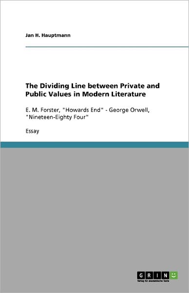 Cover for Hauptmann · The Dividing Line between Pri (Book) (2008)