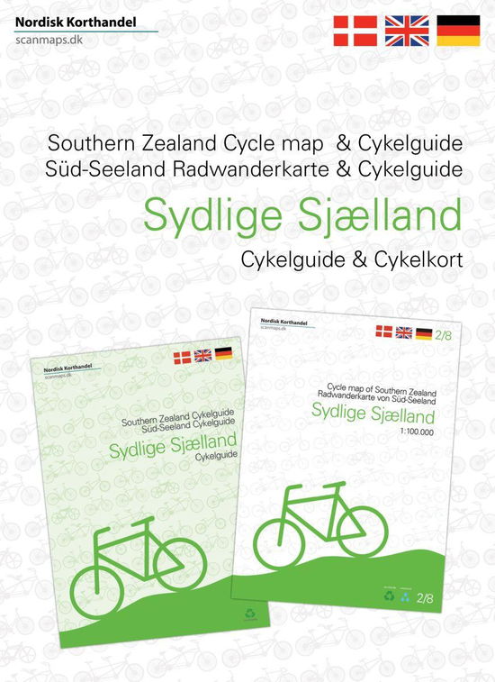 Sydlige Sjælland cykelkort og guidebog - Jens Erik Larsen - Kirjat - Nordisk Korthandel - 9788779671218 - tiistai 7. maaliskuuta 2017