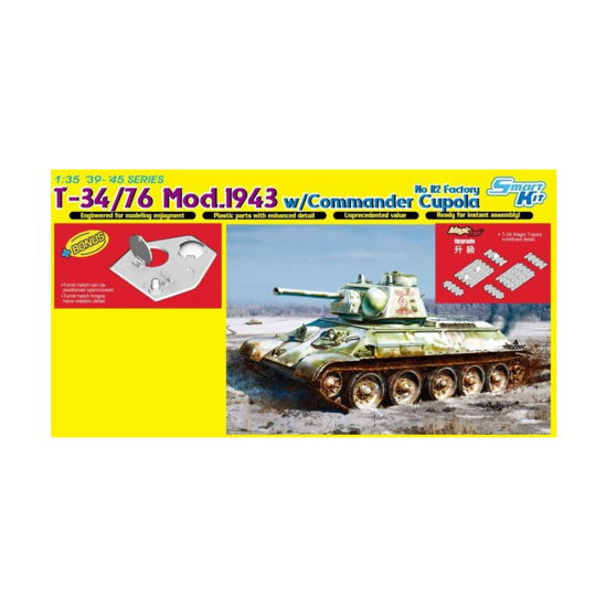 1/35 T-34/76 Mod. 1943 W/ Commander Cupola No. 112 - Dragon - Merchandise - Marco Polo - 0089195866219 - 