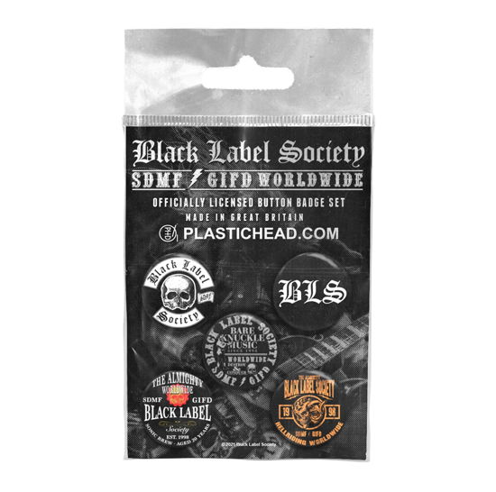 Black Label Society Button Badge Set - Black Label Society - Produtos - PHM - 0803341562219 - 11 de fevereiro de 2022