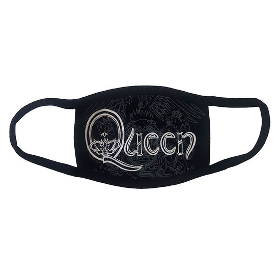 Queen Face Mask: White Retro Logo - Queen - Mercancía -  - 5056368652219 - 