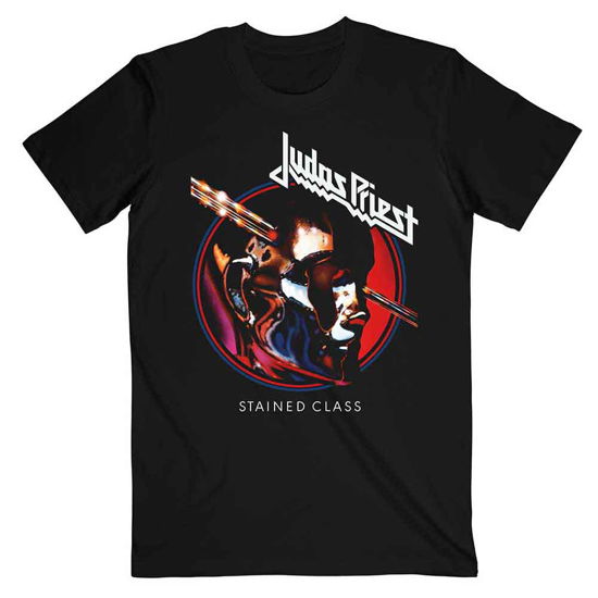 Judas Priest Unisex T-Shirt: Stained Class Album Circle - Judas Priest - Koopwaar -  - 5056561066219 - 