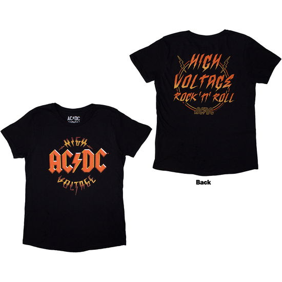 AC/DC · AC/DC Ladies T-Shirt: High Voltage RnR (Back Print) (T-shirt) [size S] (2024)