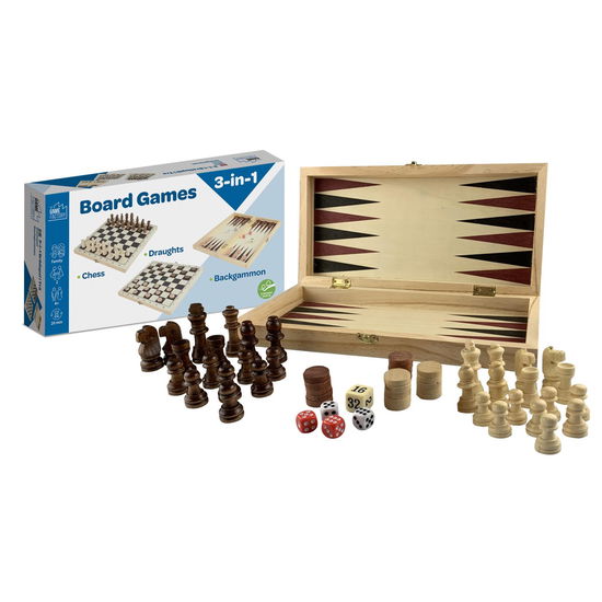 The Game Factory - Wooden 3-in-1 Game (208000) - The Game Factory - Gadżety -  - 5713428017219 - 